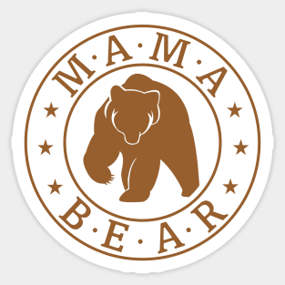 Mama Bear Brown Sticker